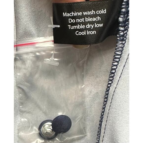 New! Boston Proper Women’s Sz M Button Up Long Sleeve Paisley Print Blouse, V574 - Picture 15 of 16